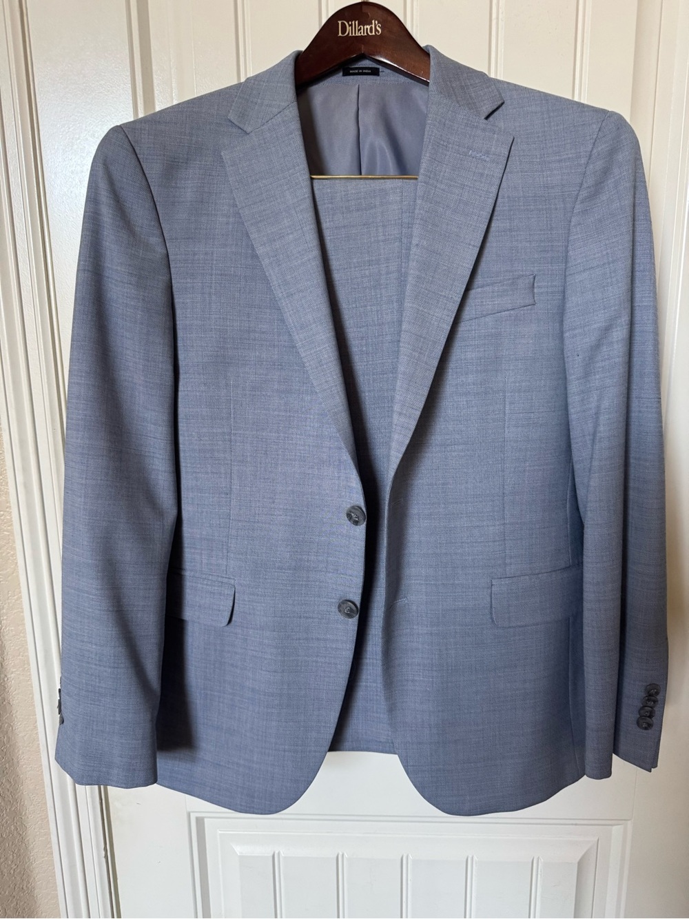 Joseph Abboud Light blue/Gray Two-Button Suit Blazer